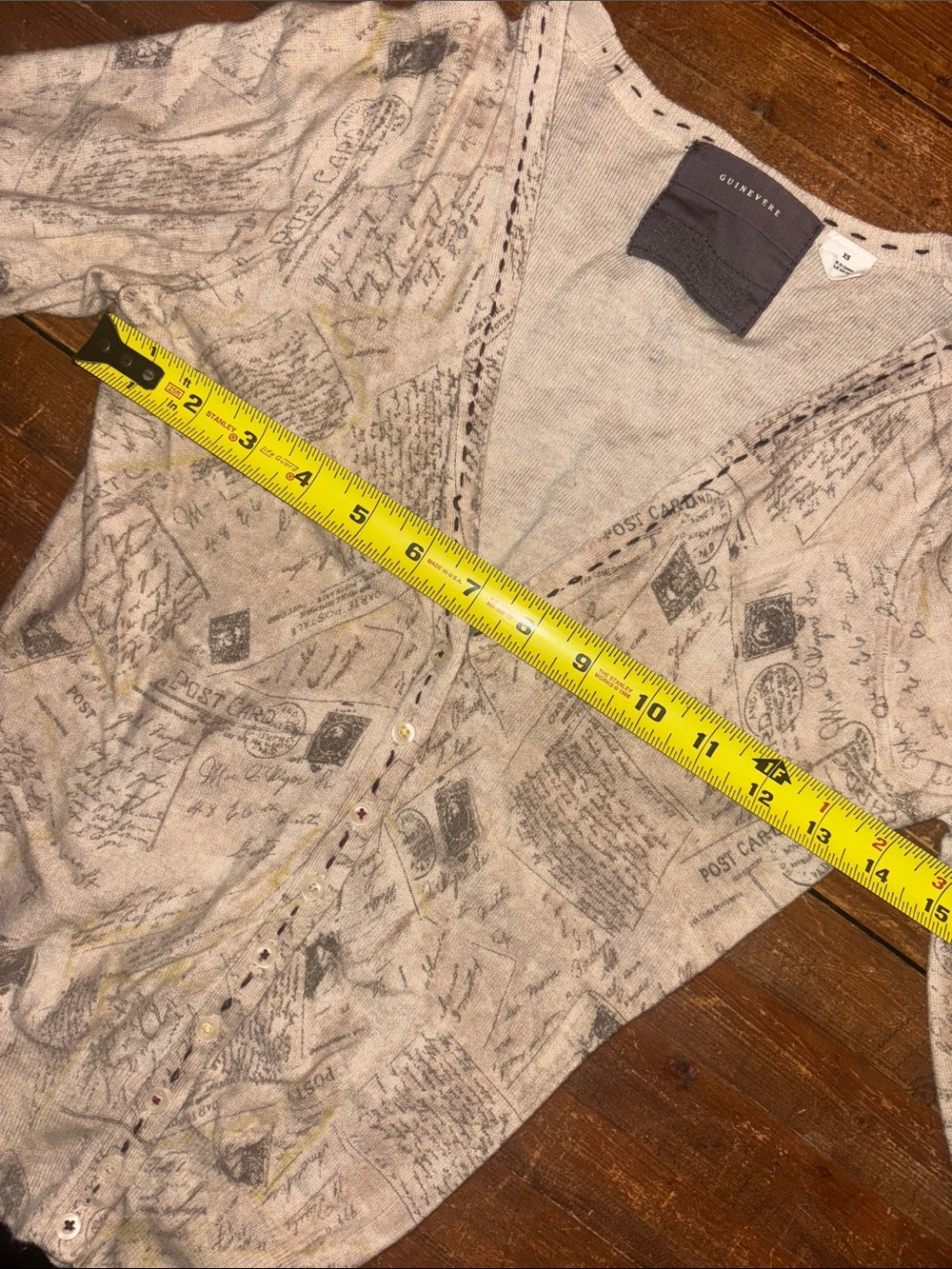 Anthropologie Cream/Beige Cardigan Sweater with V-Neck by Guinevere - Picture 7 of 8